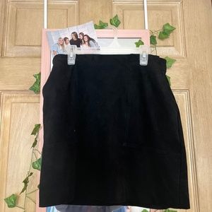 Black velvet skirt